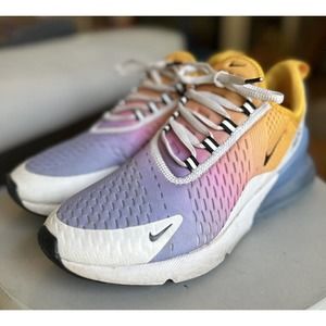 EUC Nike Air Max 270 Gradient University Gold Blue Womens 9 Rare